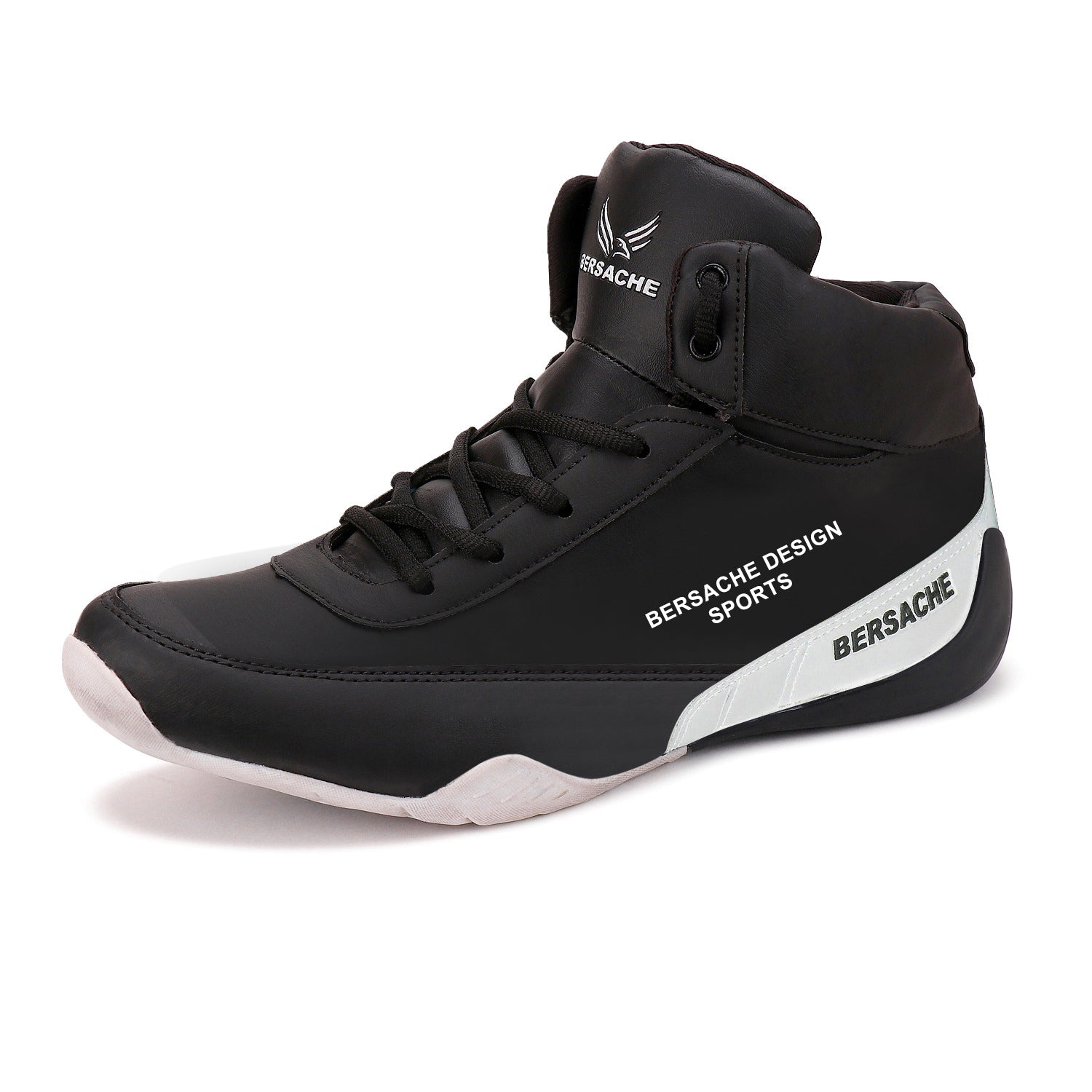 Bersache Lightweight Sports Running Shoes For Men Black-9017