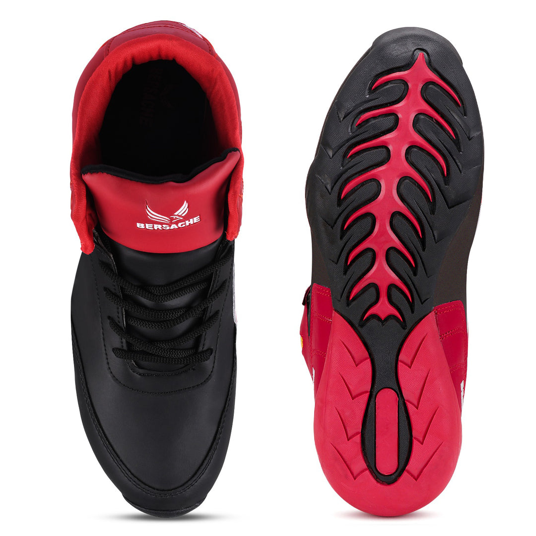 Bersache Lightweight Sports Running Shoes For Men Red-9015
