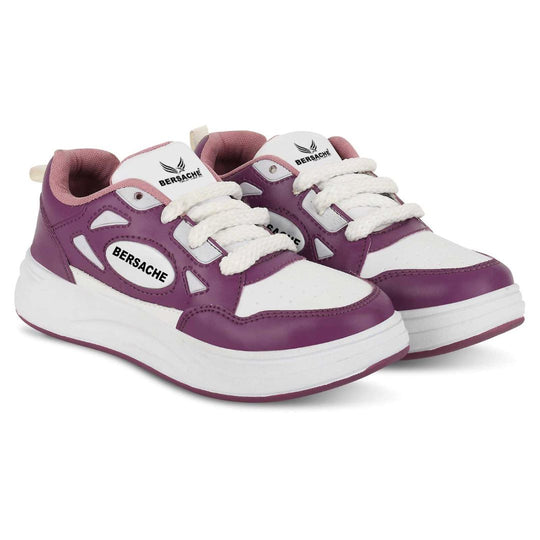 Bersache Premium Sports ,walking,Gym,cricket, Trending  Running Shoes For Women's-(8113-Purple)