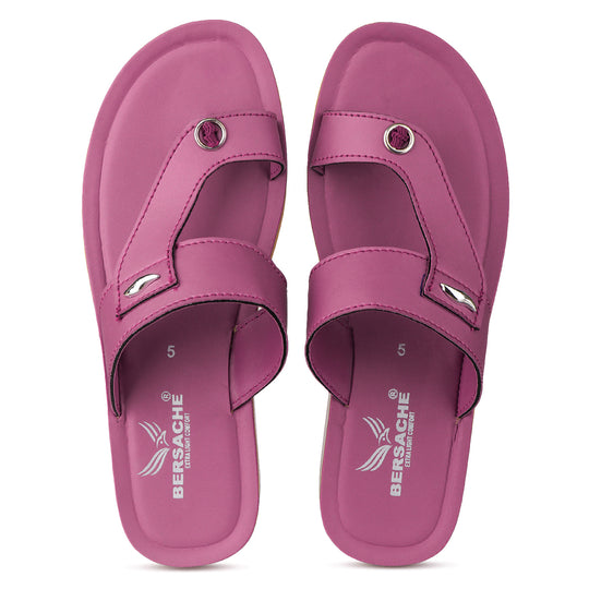 Bersache Extra Soft Classic Casual with  Regular wear with Ultra Soft & Flexibility Technology Flip Flop For Women's/Girl's-(6159-Pink)