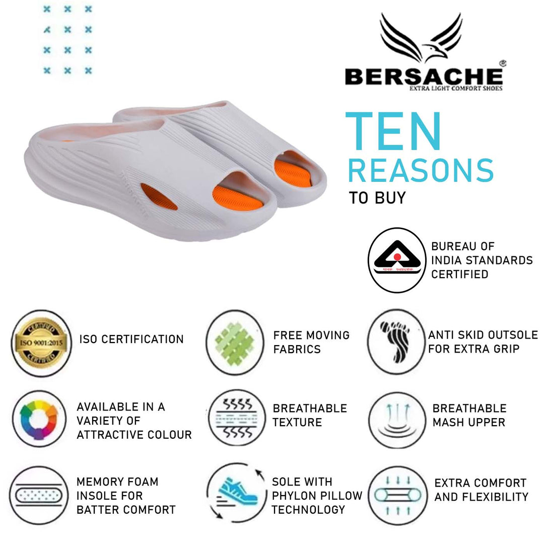 Bersache Extra Soft Classic Casual with  Regular wear with Ultra Soft & Flexibility Technology Flip Flop for Men's & Boy's (6148-White)