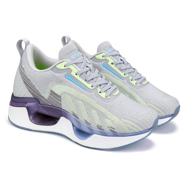 Bersache Lightweight Casual Sneaker Shoes For Men Grey-9061