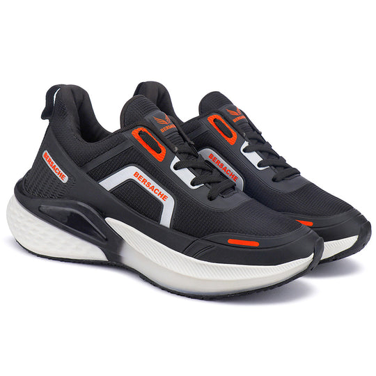 Bersache Premium Sports,Gym, Trending Stylish Running Shoes For Men (9206-Black)