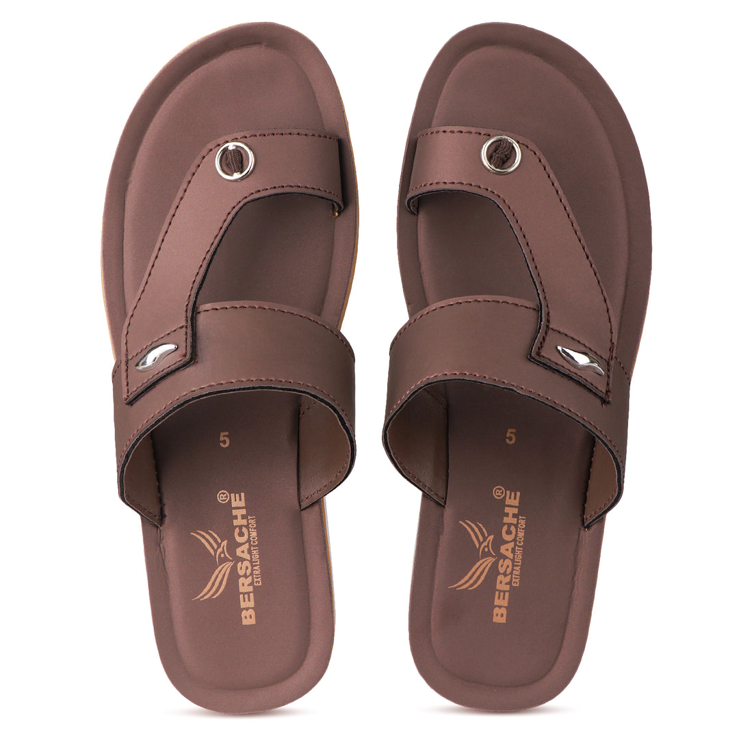 Bersache Extra Soft Classic Casual with  Regular wear with Ultra Soft & Flexibility Technology Flip Flop For Women's/Girl's-(6158-Brown)