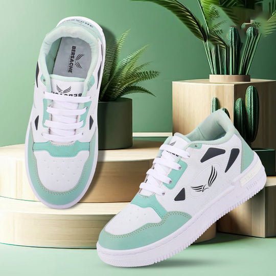 Bersache Premium Sports ,Gym, Trending Stylish Running Colour Changing shoes for Women (8065-Green)