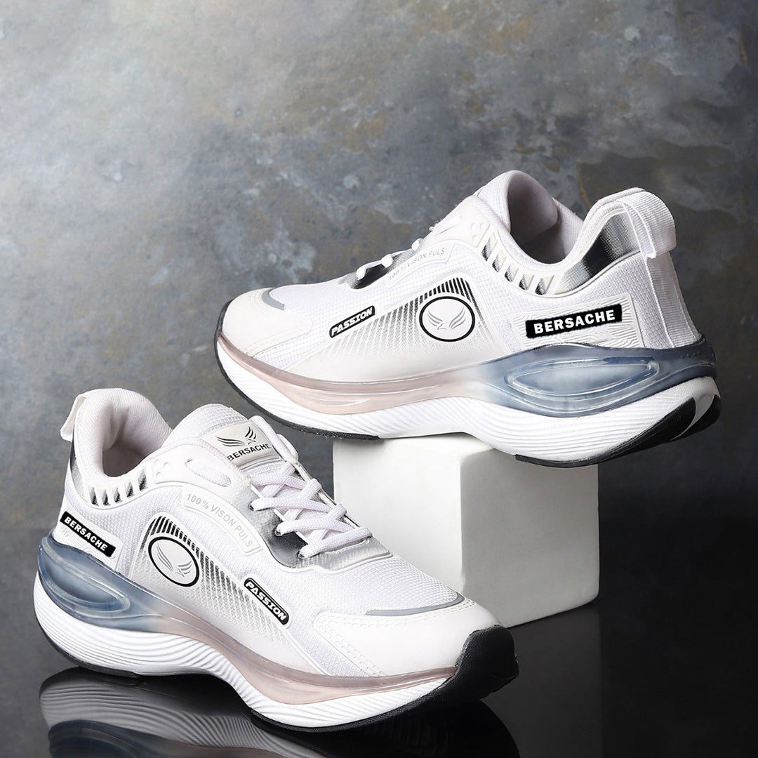 Bersache Premium Sports ,Gym, Trending Stylish Running Shoes For Men  (9201-White).