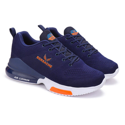 Bersache Lightweight Sports Running Shoes For Men Navy-9048