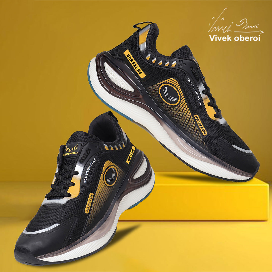Bersache Sneaker, Loafers ,Casual With Extra Comfort Sneakers For Mens  (9199-Black).