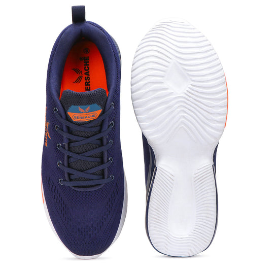 Bersache Lightweight Sports Running Shoes For Men Navy-9048