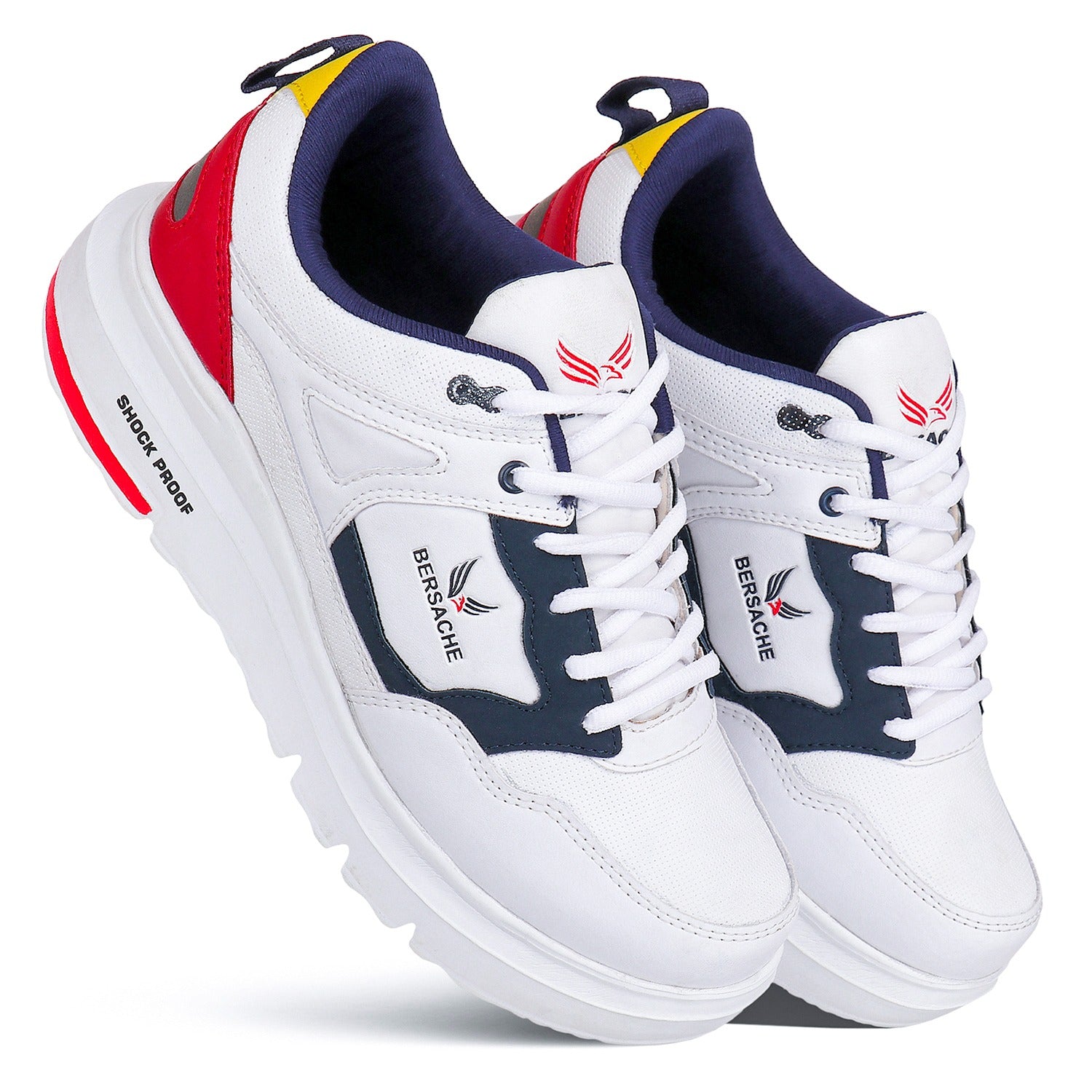 Bersache Lightweight Sports Running Shoes For Men White-7052