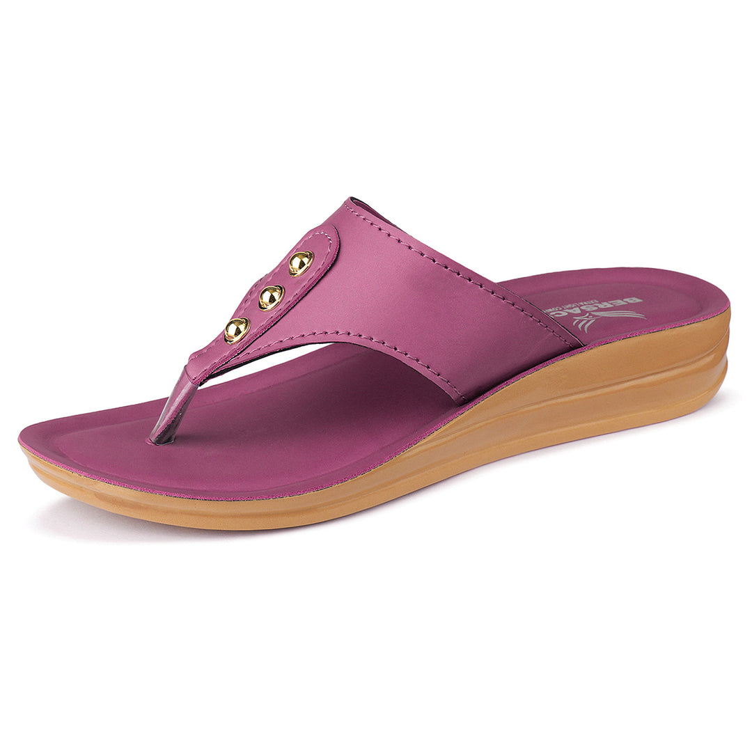 Bersache Extra Soft Classic Casual with  Regular wear with Ultra Soft & Flexibility Technology Flip Flop For Women's/Girl's-(6163-Pink)