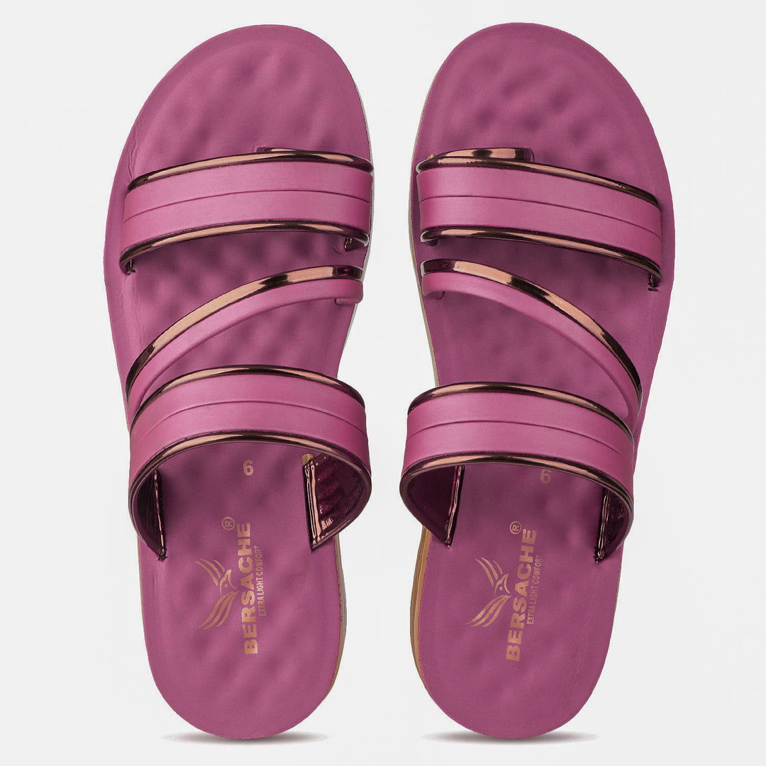 Bersache Extra Soft Classic Casual with  Regular wear with Ultra Soft & Flexibility Technology Flip Flop For Women's/Girl's-(6162-Pink)