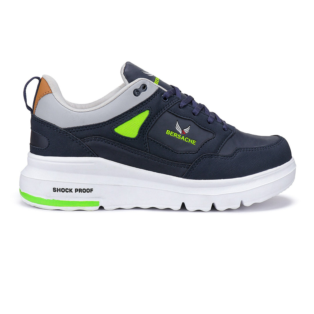 Bersache Lightweight Sports Running Shoes For Men Blue-7053