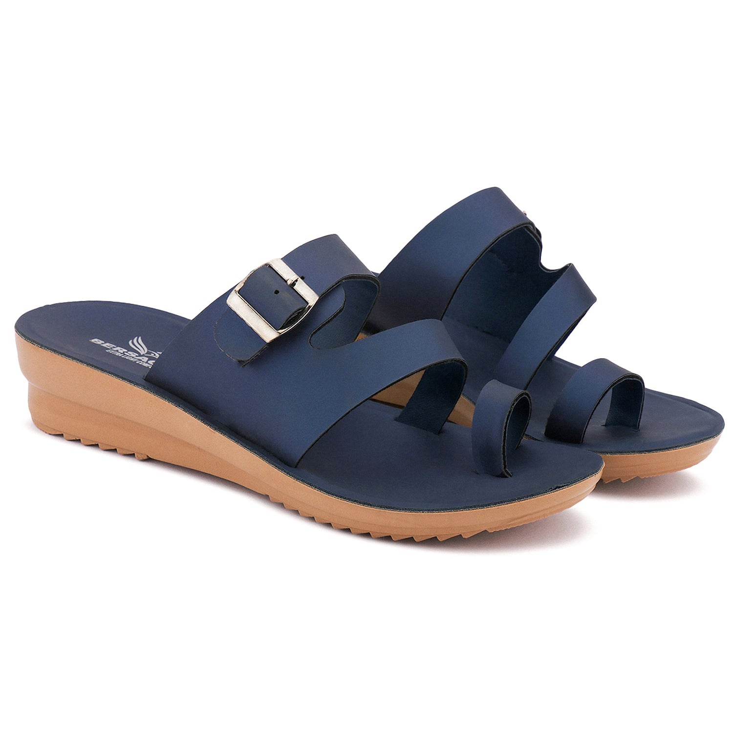 Bersache Extra Soft Classic Casual with  Regular wear with Ultra Soft & Flexibility Technology Flip-Flop for Women's & Girl's (6244-Navy-Blue)
