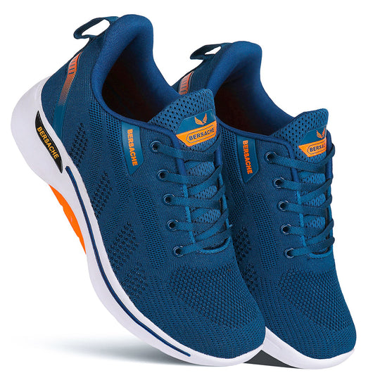 Bersache Lightweight Sports Running Shoes For Men Blue-7050
