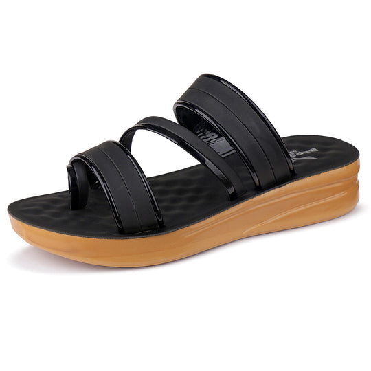 Bersache Extra Soft Classic Casual with  Regular wear with Ultra Soft & Flexibility Technology Flip Flop For Women's/Girl's-(6160-Black)