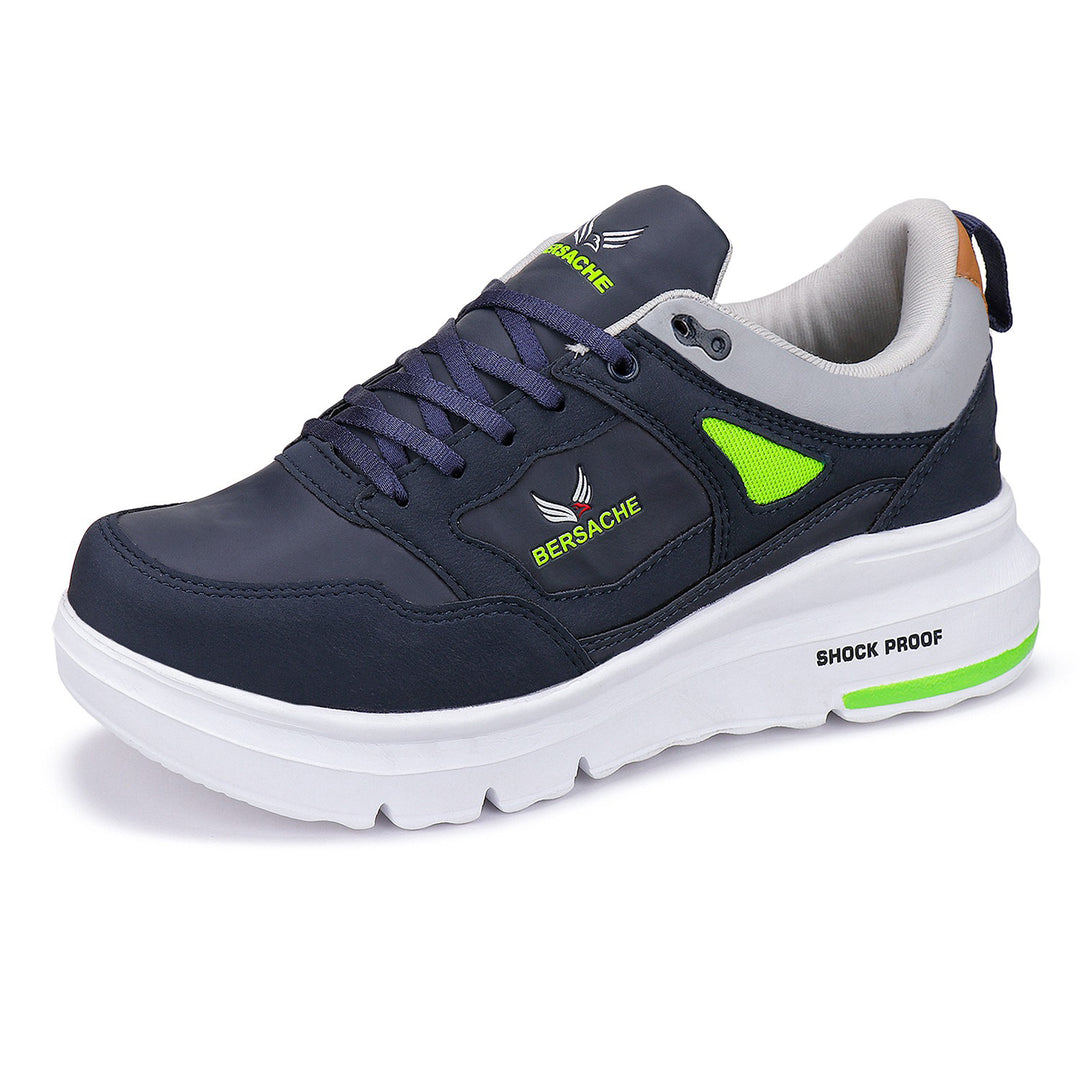Bersache Lightweight Casual Sneaker Shoes For Men Blue-7053