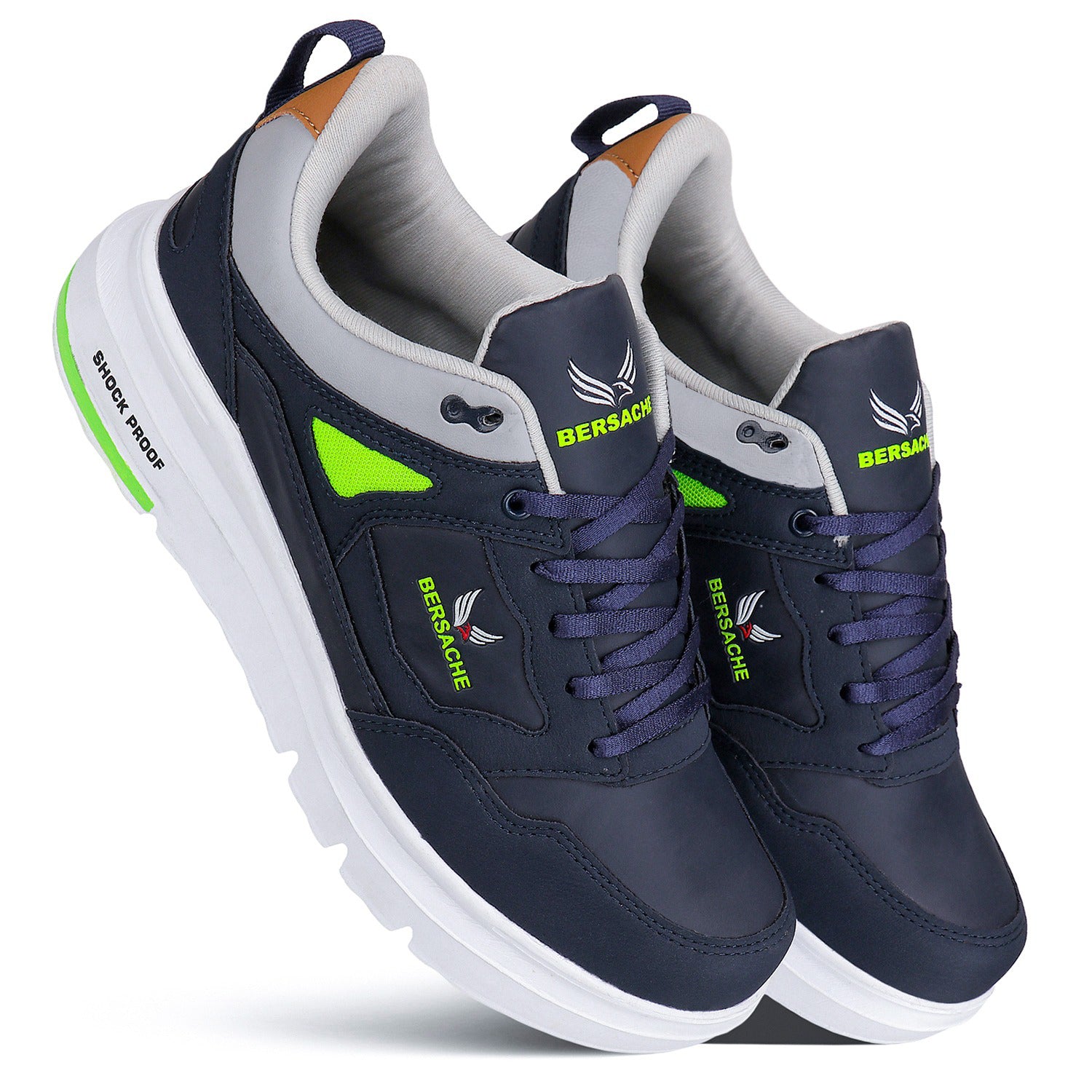 Bersache Lightweight Casual Sneaker Shoes For Men Blue-7053