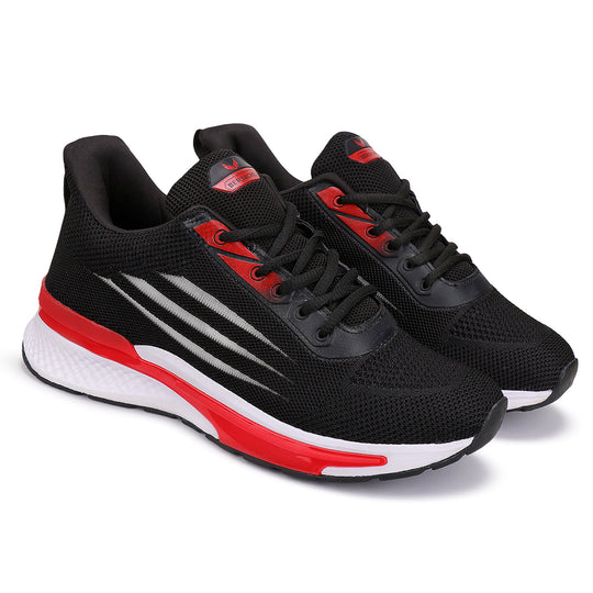 Bersache Lightweight Sports Running Shoes For Men Black-9060