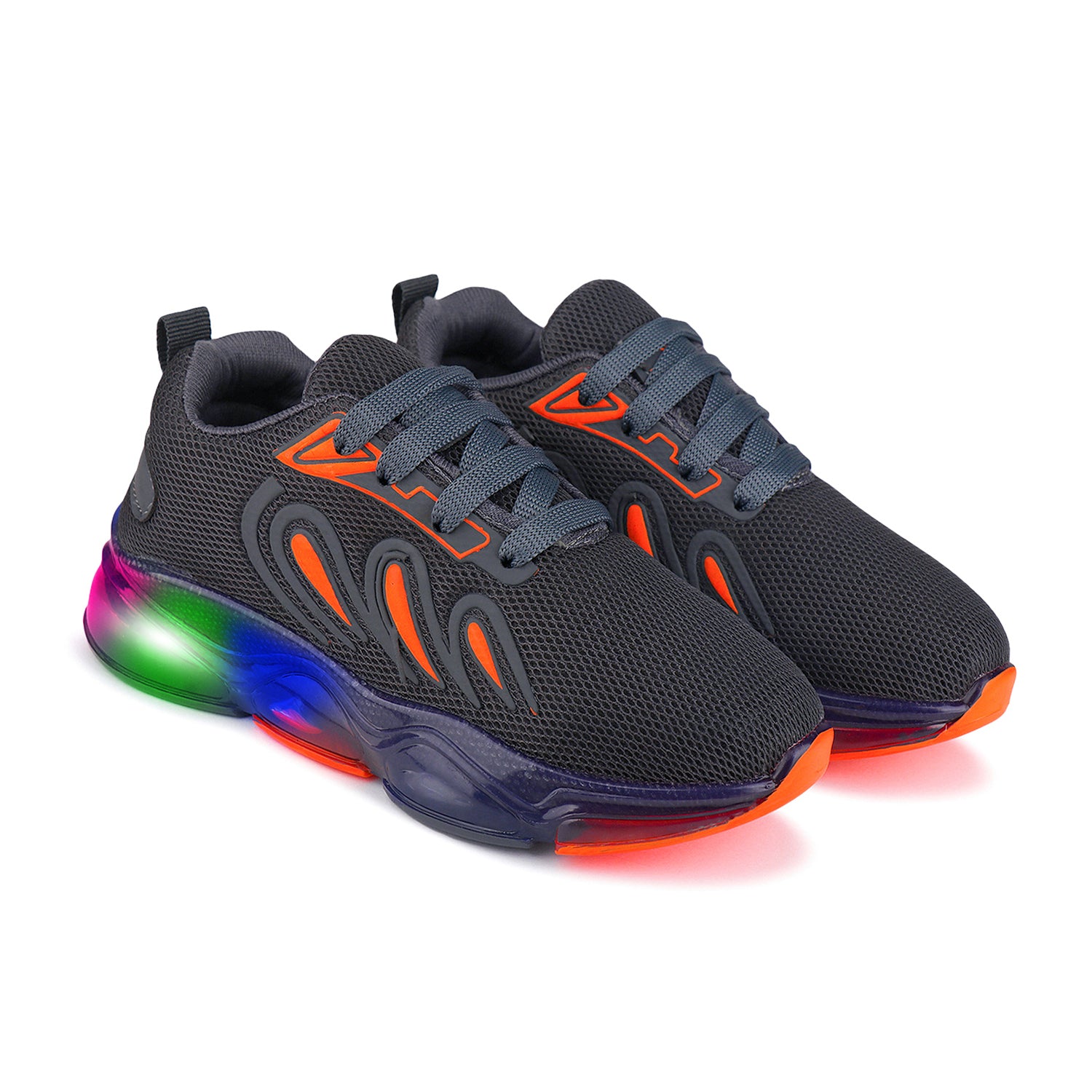Bersache Casual Sneaker shoe for Kids|Soft Cushioned Insole,Slip-Resistance Casuals For Kids - Orange - 8037.