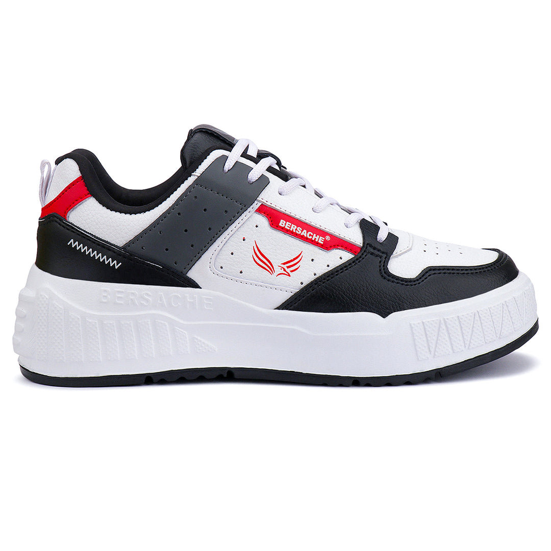 Bersache Sneaker, Loafers ,Casual With Extra Comfort Sneakers For Men's/Boy's (8050-Black & Red)