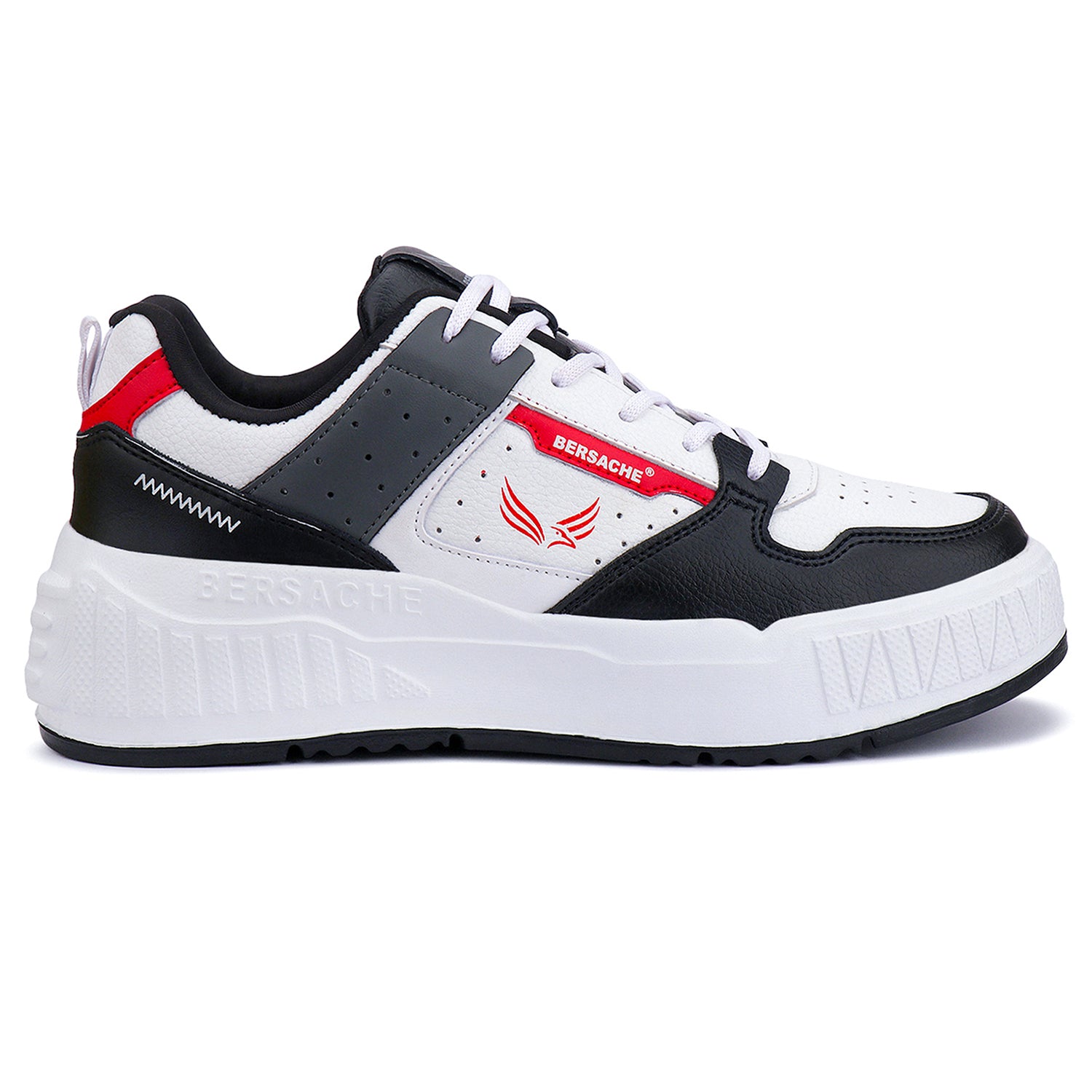 Bersache Sneaker, Loafers ,Casual With Extra Comfort Sneakers For Men's/Boy's (8050-Black & Red)