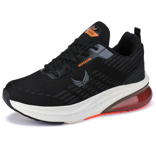 Bersache  Sports Running  Shoes For Men (Black) - 9074