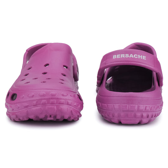 Bersache Extra Soft Classic Casual with  Regular wear with Ultra Soft & Flexibility Technology Clog's for Women's & Girl's (Pink-6194)