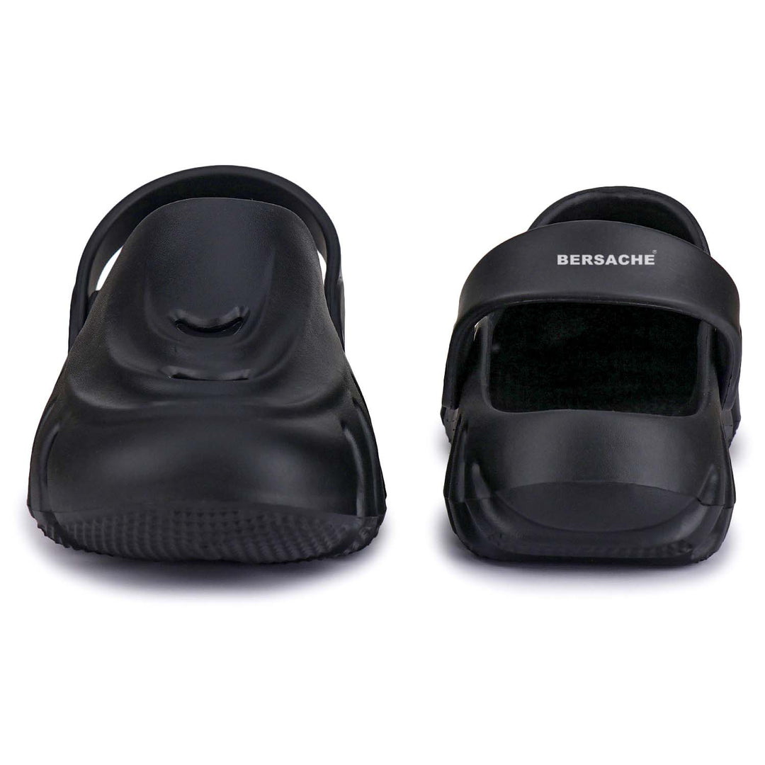 Bersache Extra Soft Classic Casual with Back Strap Regular wear with Ultra Soft & Flexibility Technology Flip-Flop for Men's/ Boy's  Black 6063