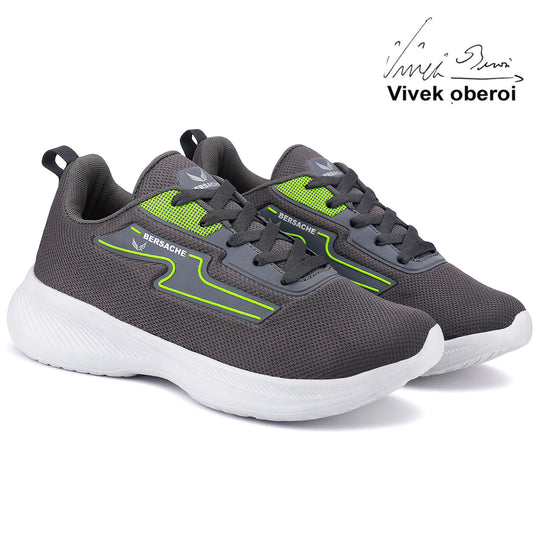 Bersache Premium Sports,Gym, Trending Stylish Running Shoes For Men (8086-Dark Grey)