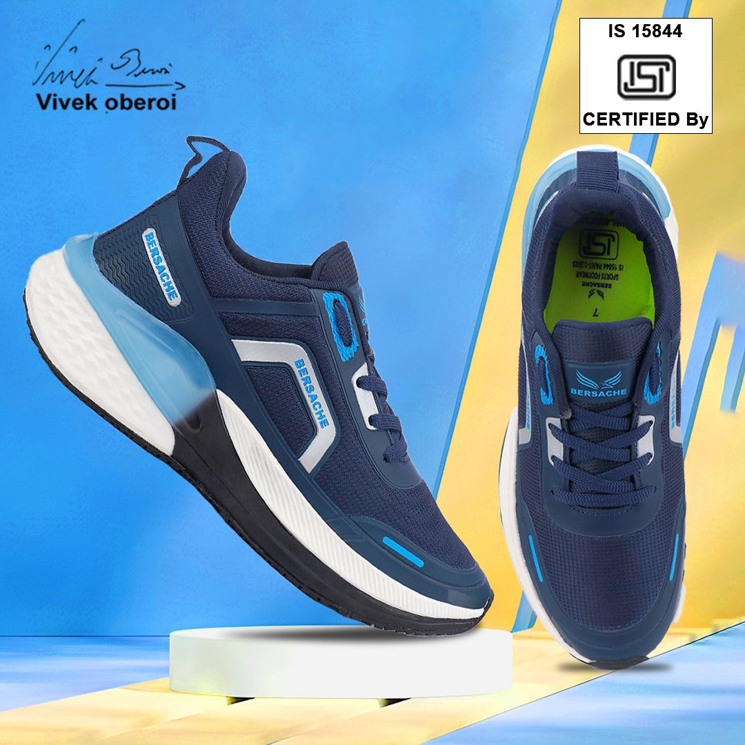Bersache Premium Sports,Gym, Trending Stylish Running Shoes For Men (9205-Blue)