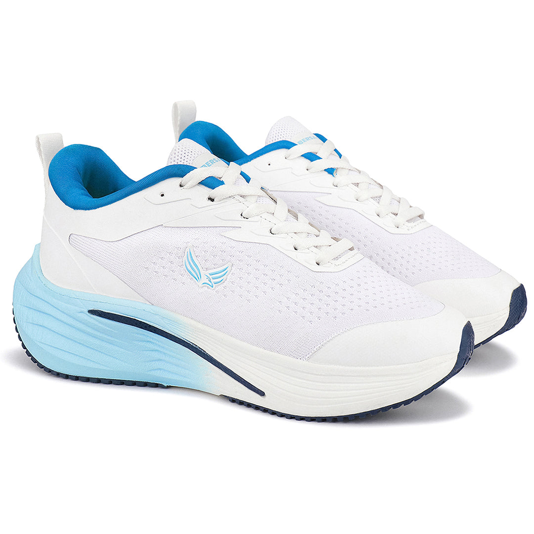 Bersache Premium Sports , Walking,Gym, Cricket, Trending  Running Shoes For Men's (Blue & White-9230)