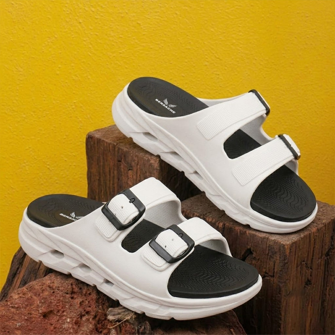 Bersache Extra Soft Classic Casual  with  Regular wear with Ultra Soft & Flexibility Technology Flip-Flop for Men's-(6339-White).