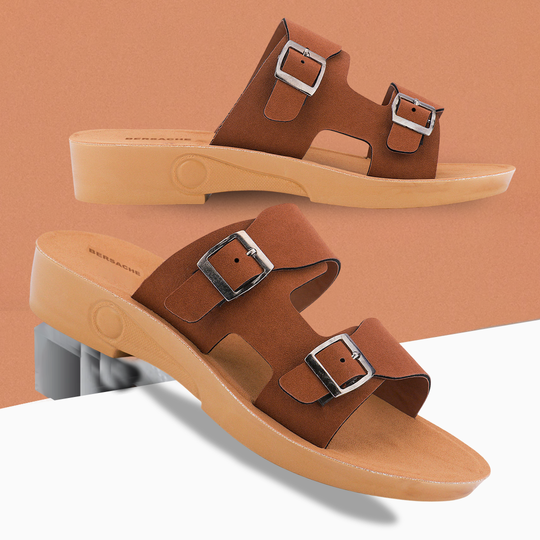 Bersache Extra Soft Classic Casual with  Regular wear with Ultra Soft & Flexibility Technology Slipper For Women's & Girl's-6234-brown