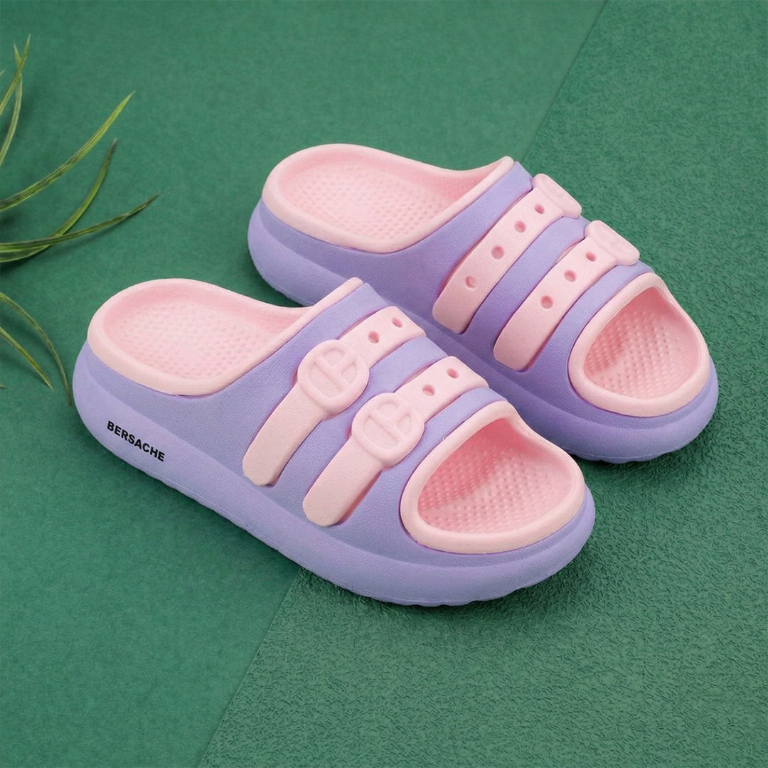 Bersache Extra Soft Classic Casual CHAPPAL with  Regular wear with Ultra Soft & Flexibility Technology Flip-Flop for Kids's-Purple-6322.