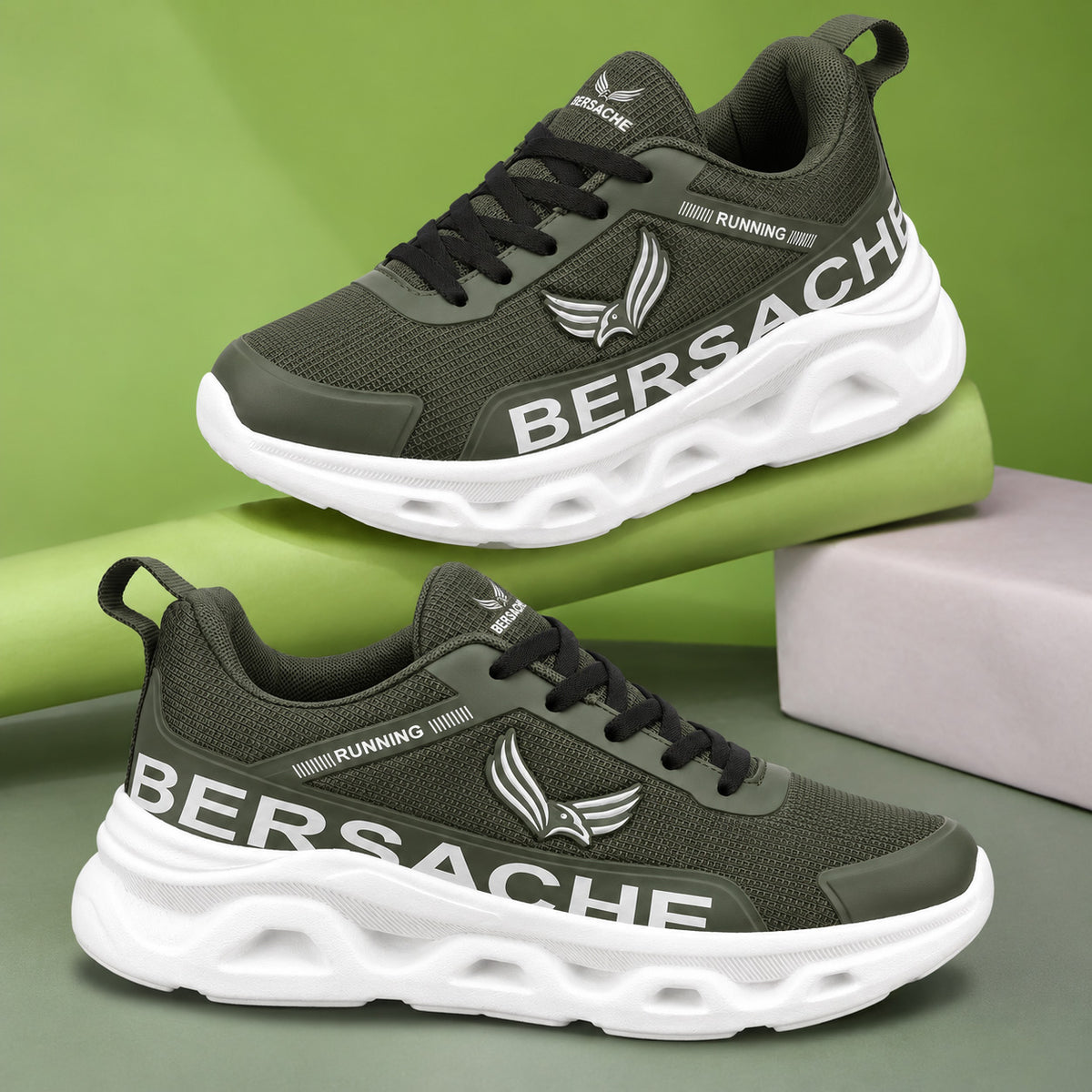 Bersache Premium Sports , walking, Gym, cricket, Trending  Running Shoes For Men's-(8188-Black)