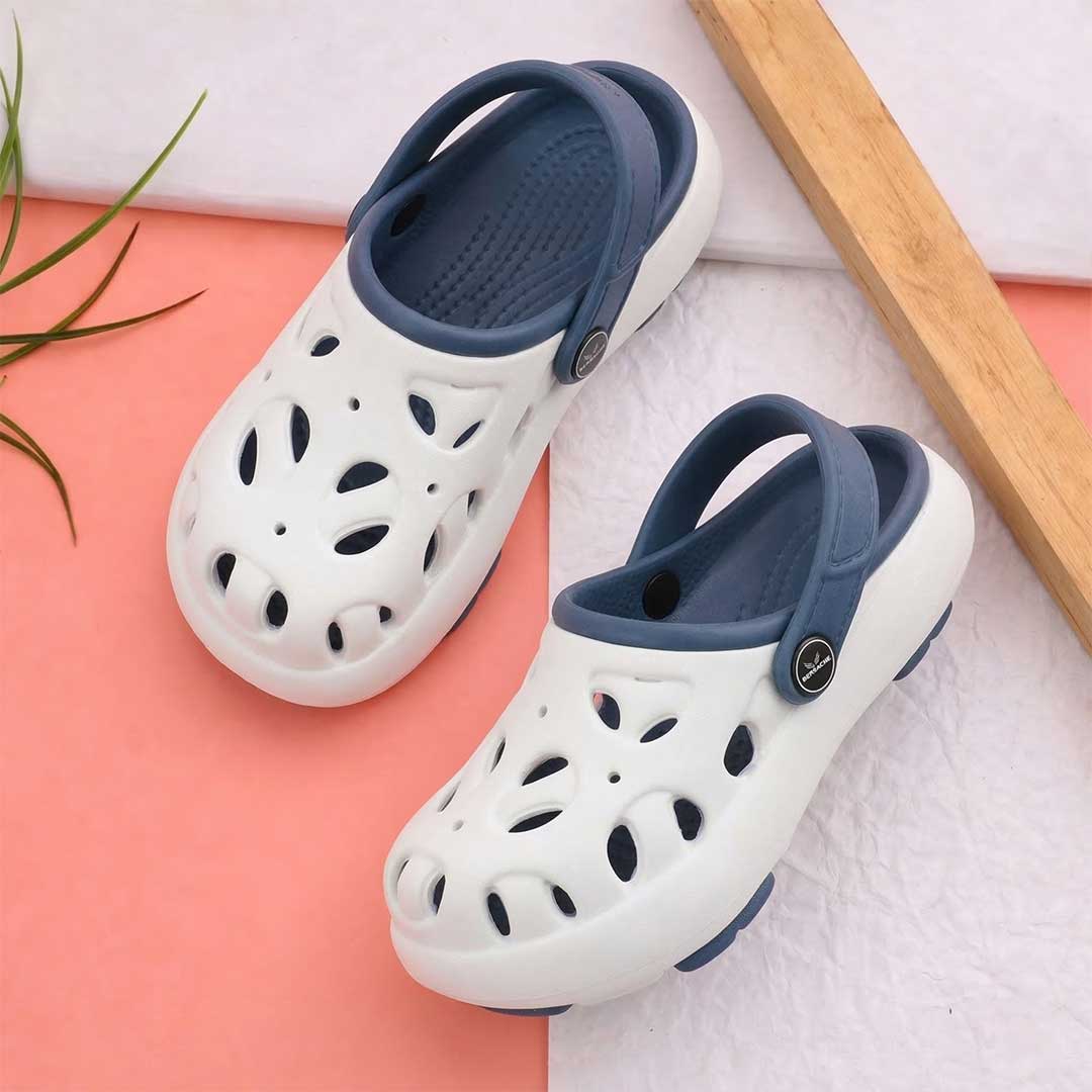 Bersache Extra Soft Classic Casual CHAPPAL with  Regular wear with Ultra Soft & Flexibility Technology Clog's for Kids's - White-6317.