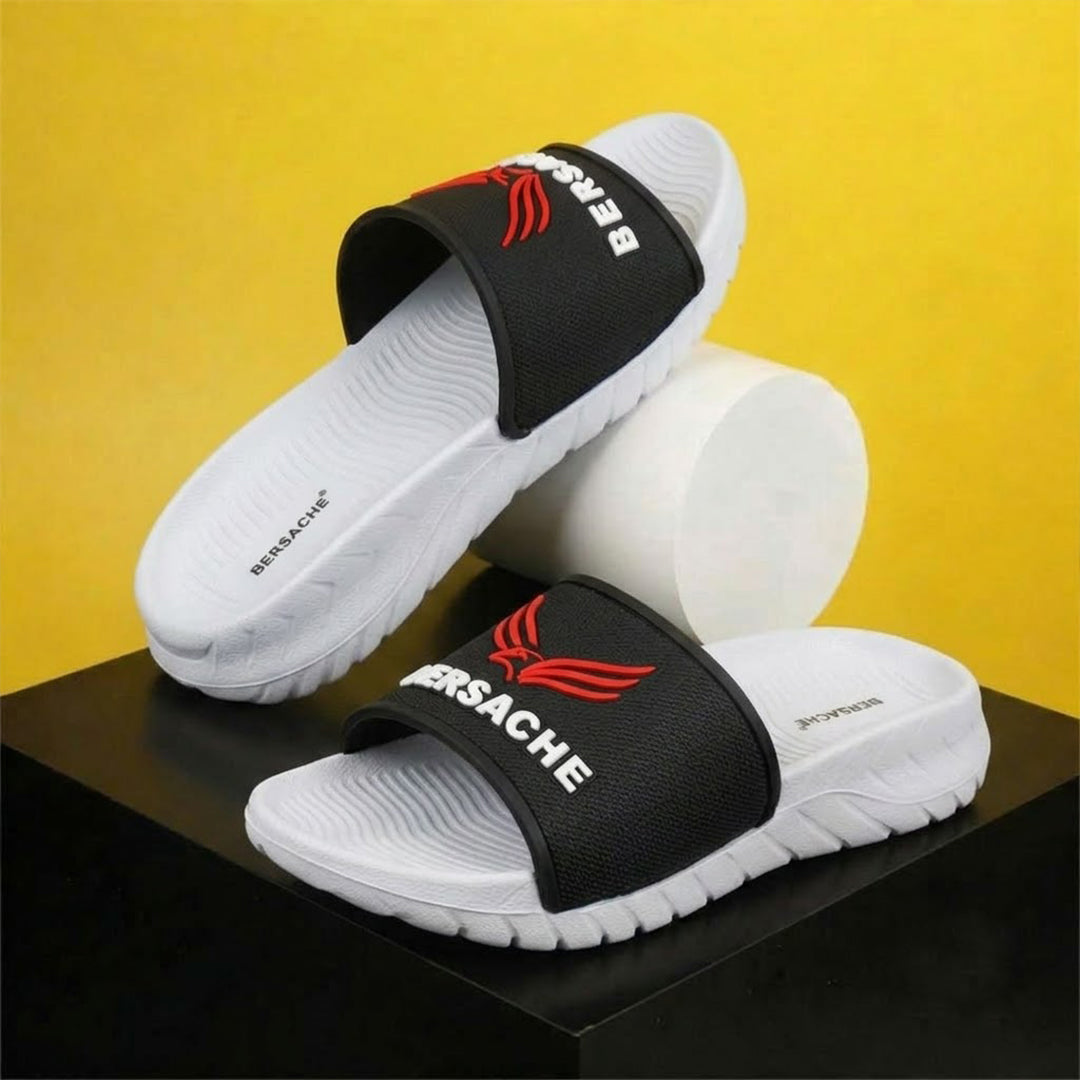 Bersache Extra Soft Classic Casual with  Regular wear with Ultra Soft & Flexibility Technology Flip Flop For Men's-(White-6328).