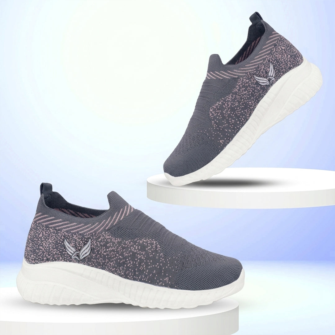Bersache Casual Sneaker shoe for Women| Soft Cushioned Insole , Slip-Resistance Casuals For Women's-(8172-Grey)