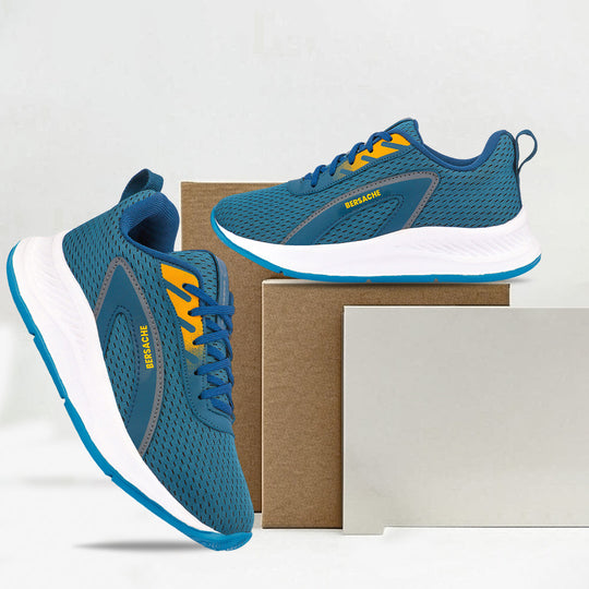 Bersache Lightweight Casual Sneaker Shoes For Men (Sky-Blue-8090)