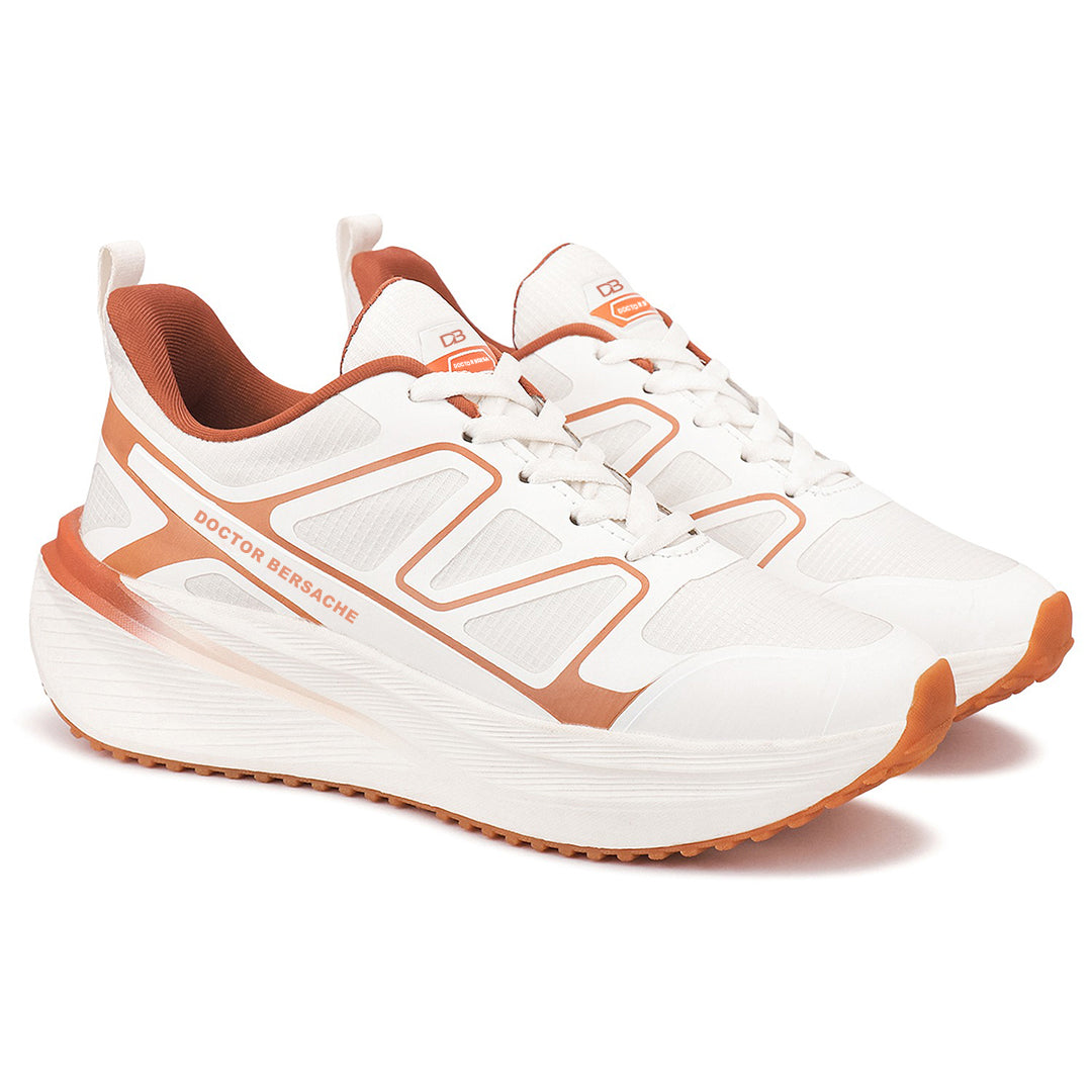 Doctor Bersache Newly Launched Orthopedic Comfort Sport Shoes for Men | Diabetic Friendly | Extra Cushioning | Arch Support | Pain | White-DS118