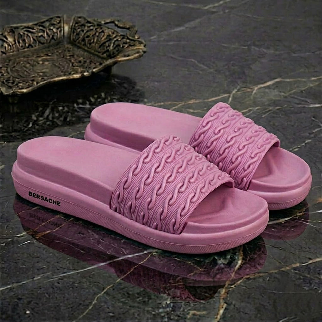 Bersache Extra Soft Classic Casual  with  Regular wear with Ultra Soft & Flexibility Technology Flip-Flop for Women's-(6337-Pink).