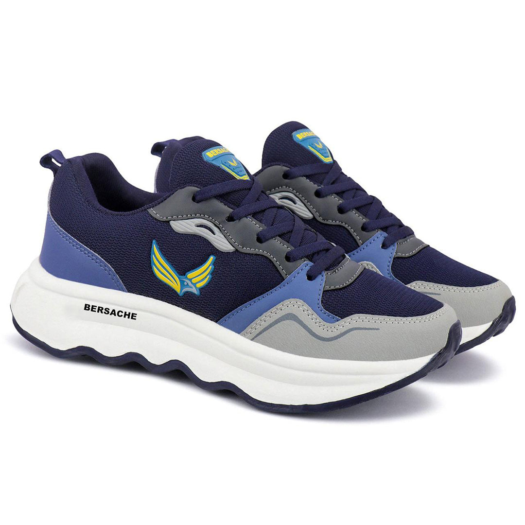 Bersache Premium Sports ,walking,Gym,cricket, Trending  Running Shoes For Men's (Gray-8150)