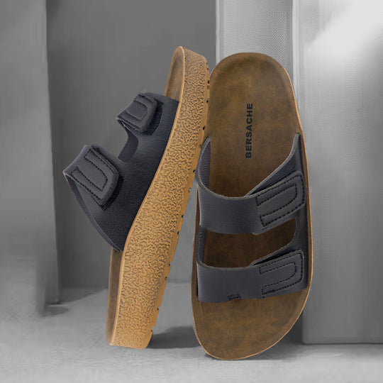 Bersache Extra Soft Classic Casual with Back Strap Regular wear with Ultra Soft & Flexibility Technology Flip-Flop for Men's/ Boy's-(Black-6222)