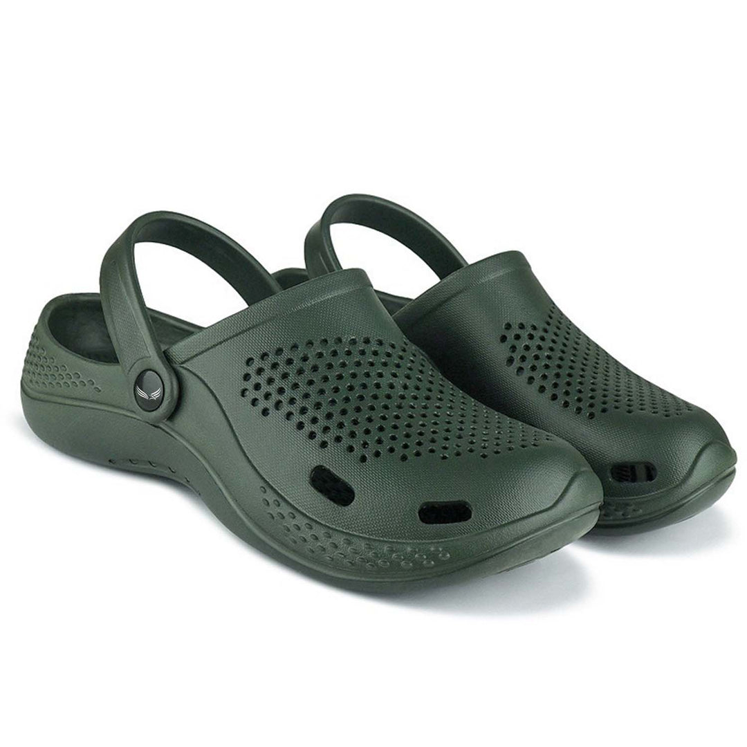 Bersache Extra Soft Classic Casual with Back Strap Regular wear with Ultra Soft & Flexibility Technology Flip-Flop for Men's/ Boy's -Green 6068