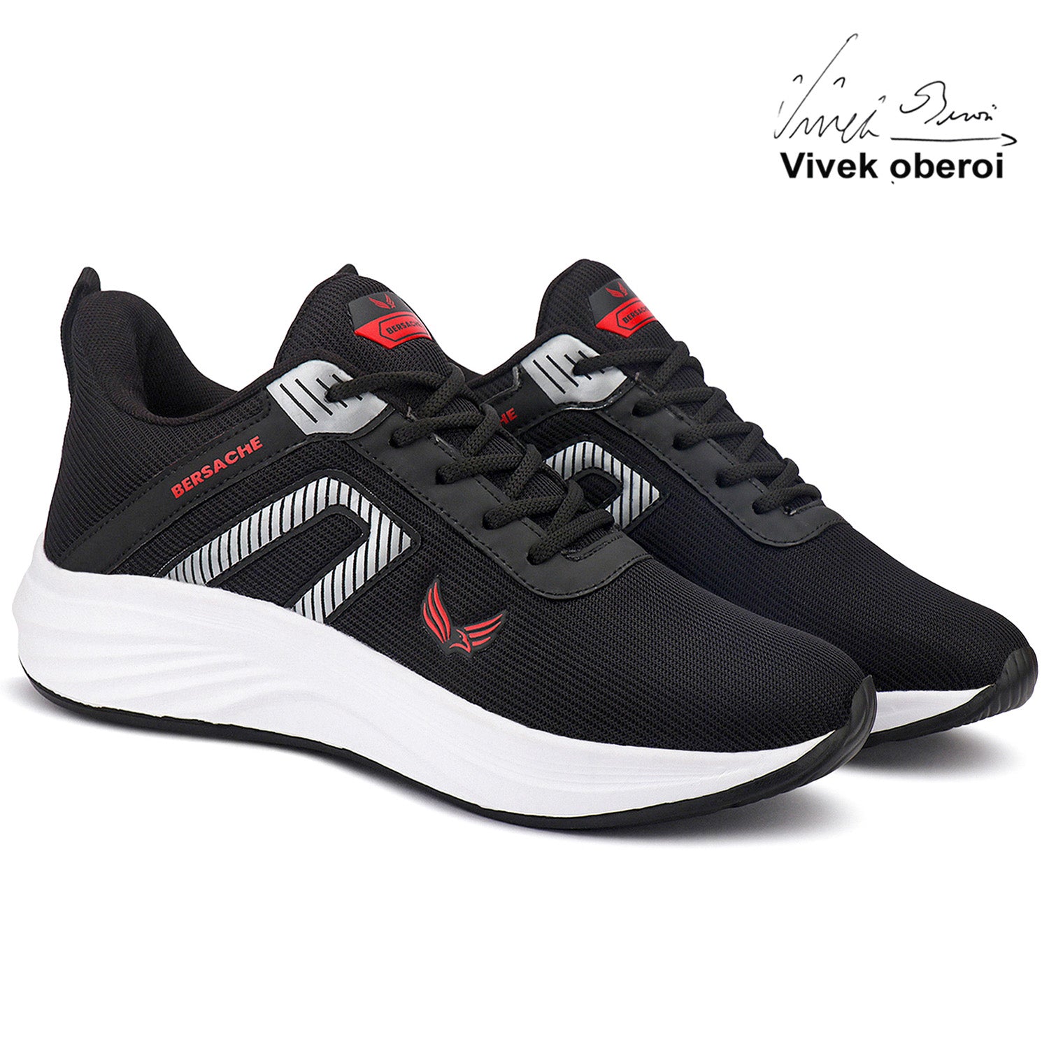 Bersache Premium Sports,Gym, Trending Stylish Running Shoes For Men (8079-Black)