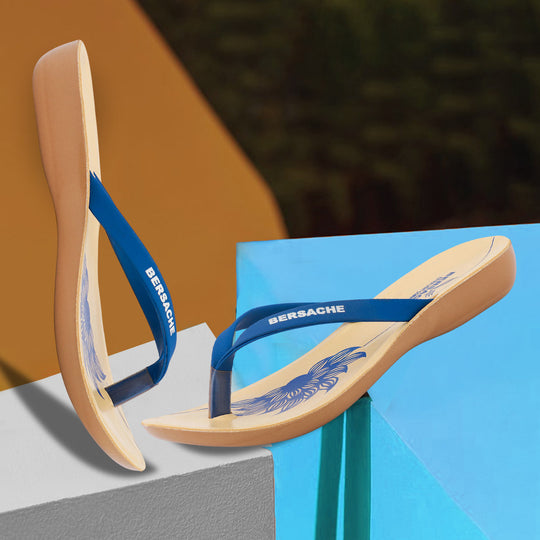 Bersache Extra Soft Classic Casual with  Regular wear with Ultra Soft & Flexibility Technology Flip-Flop for Women's & Girl's (6246-Blue)