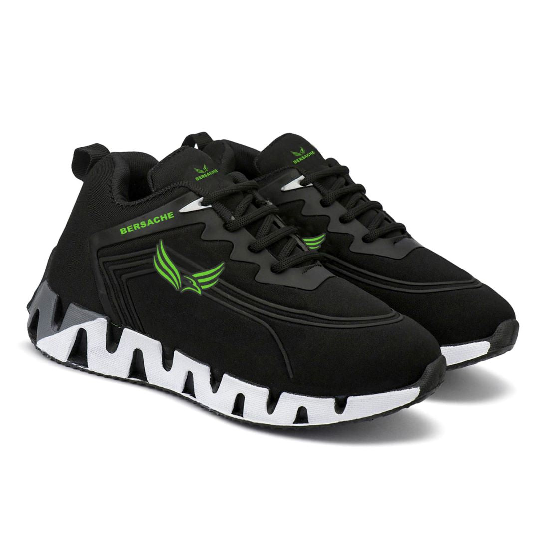 Bersache Casual Sneaker shoe for Kids|Soft Cushioned Insole,Slip-Resistance Casuals For Kids - Green- 8100.