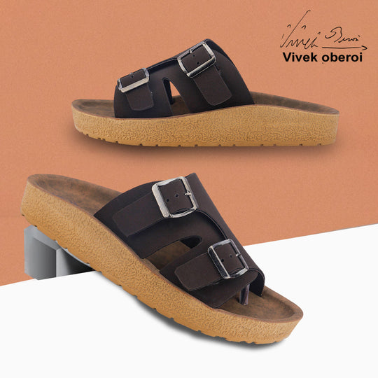 Bersache Extra Soft Classic Casual with  Regular wear with Ultra Soft & Flexibility Technology Slipper For Men's & Boy's-Dark Brown-6219