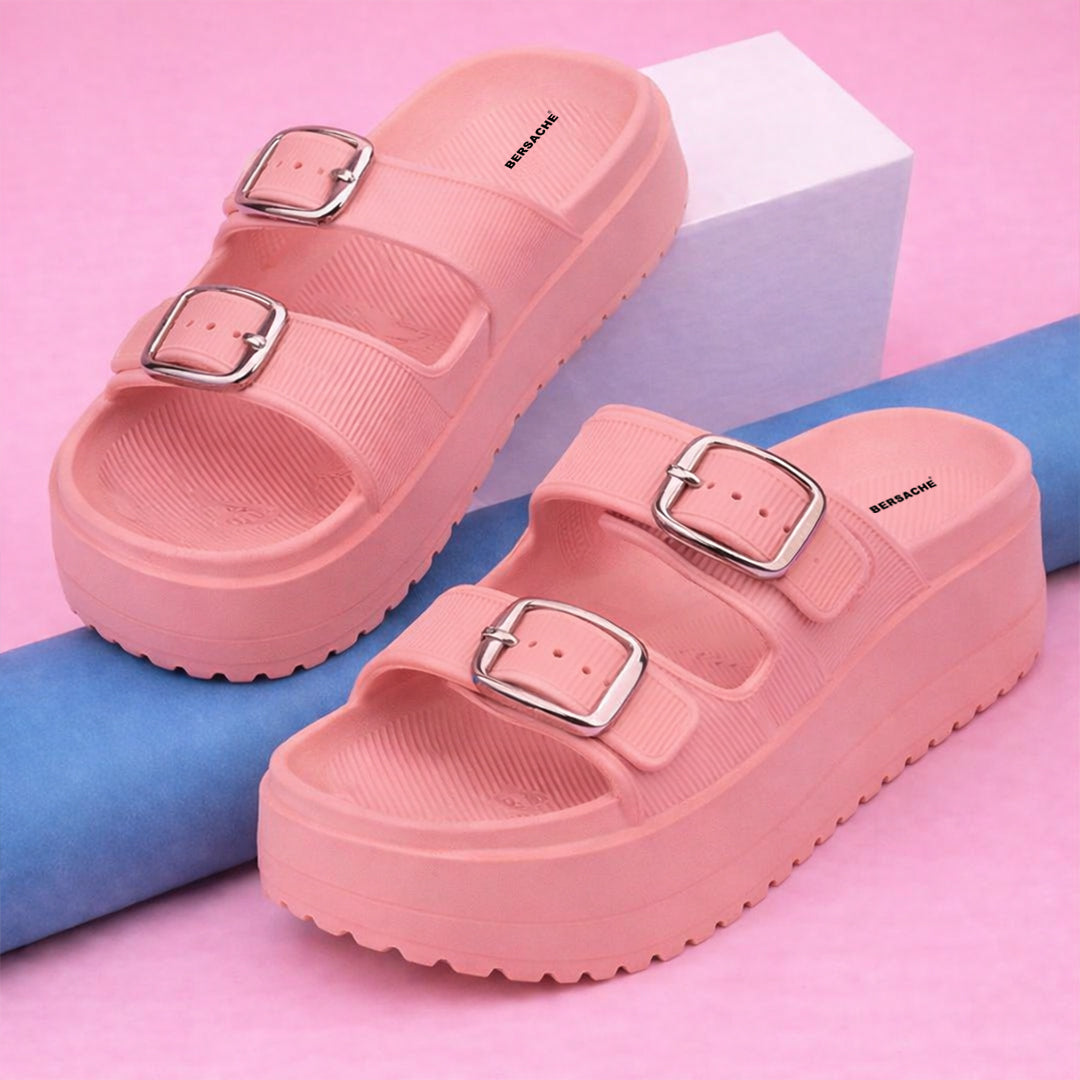 Bersache Extra Soft Classic Casual  with  Regular wear with Ultra Soft & Flexibility Technology Flip-Flop for Women's-(6295-Pink).